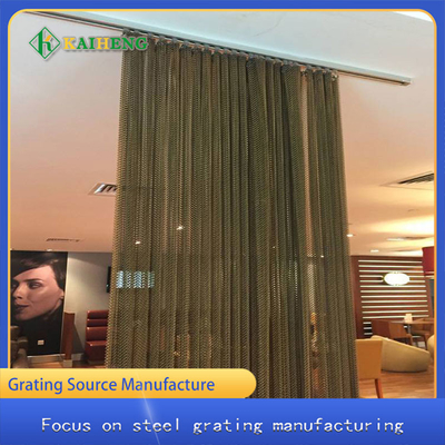 Alambre decorativo Mesh Partition Aluminum Door Curtain de la sombrilla del metal