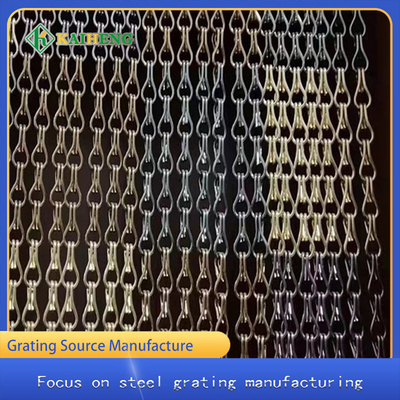 Ring Aluminium Door Curtain Chain decorativo Mesh Customized