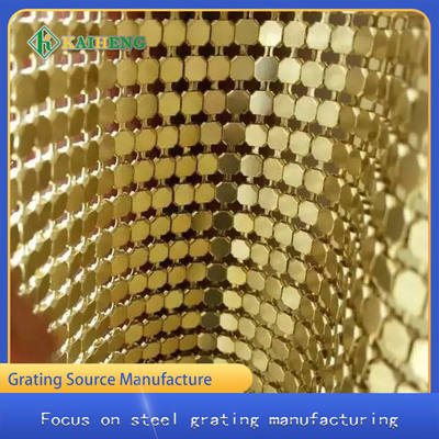 Alambre decorativo Mesh Metal Aluminum Chain Curtain de la plata del oro