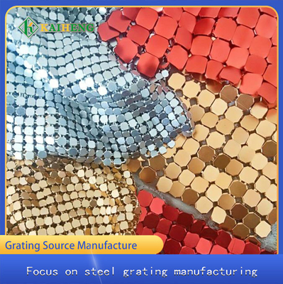 Alambre decorativo Mesh Metal Aluminum Chain Curtain de la plata del oro