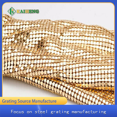 Alambre decorativo Mesh Metal Aluminum Chain Curtain de la plata del oro